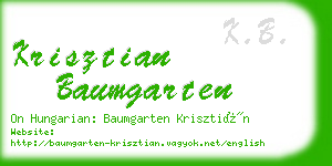 krisztian baumgarten business card